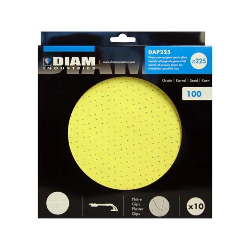 DISQUE ABRASIF Ø225 PONCAGE PLATRE  DIAM INDUSTRIES - Image 2
