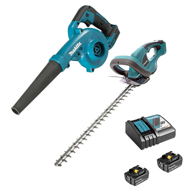 Pack 2 outils MAKITA Jardin 18V LXT DLXRT03 (DUB185Z + DUH523Z + 2 x 5Ah + DC18RC) - Image 3
