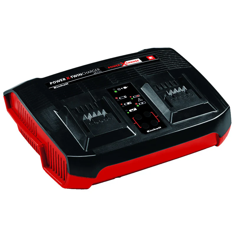 Double Chargeur rapide 18V 3A EINHELL Power-X-Change avec témoin de charge
