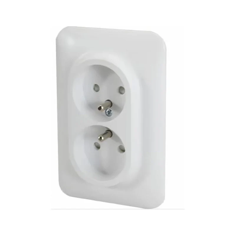 Double prise de courant 2P+T OVALIS SCHNEIDER S262089 avec terre 250V - Image 5