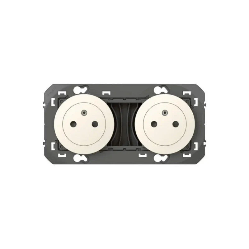 Double prise de courant 2P+T Surface dooxie 16A précâblées finition blanc LEGRAND