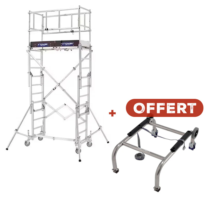 Échafaudage roulant X Tower - 2,80 m - TUBESCA-COMABI - 22405530 + Kit de chargement pour X-Tower "EMBARQ OFFERT