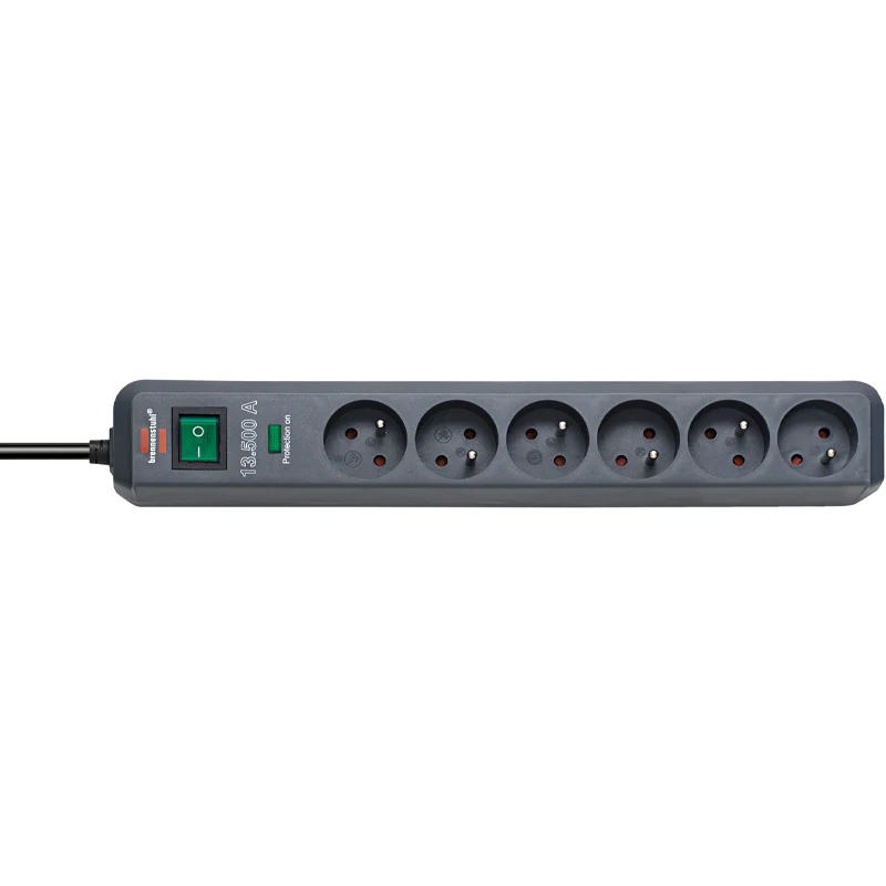 Eco-line - socle 6 prises anthracite 1,4m h05vv-f3g1,5 - parasurt. 13500a - BRENNENSTUHL - 1159291136