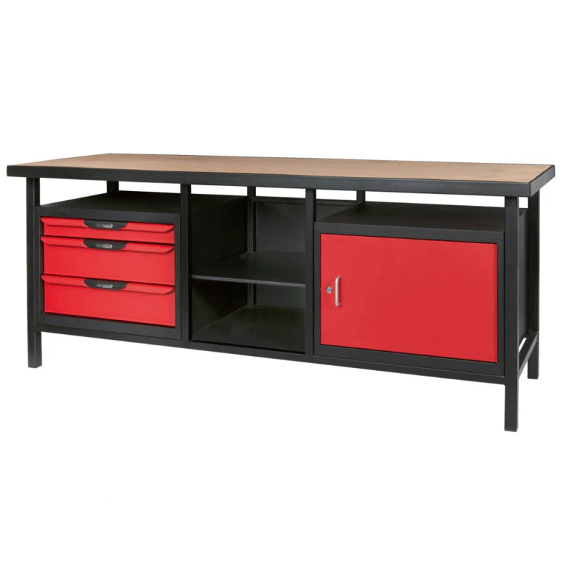 Etabli professionnel d'atelier 1 porte et 3 tiroirs, L.2m  - KS TOOLS - 865.0210 - Image 2