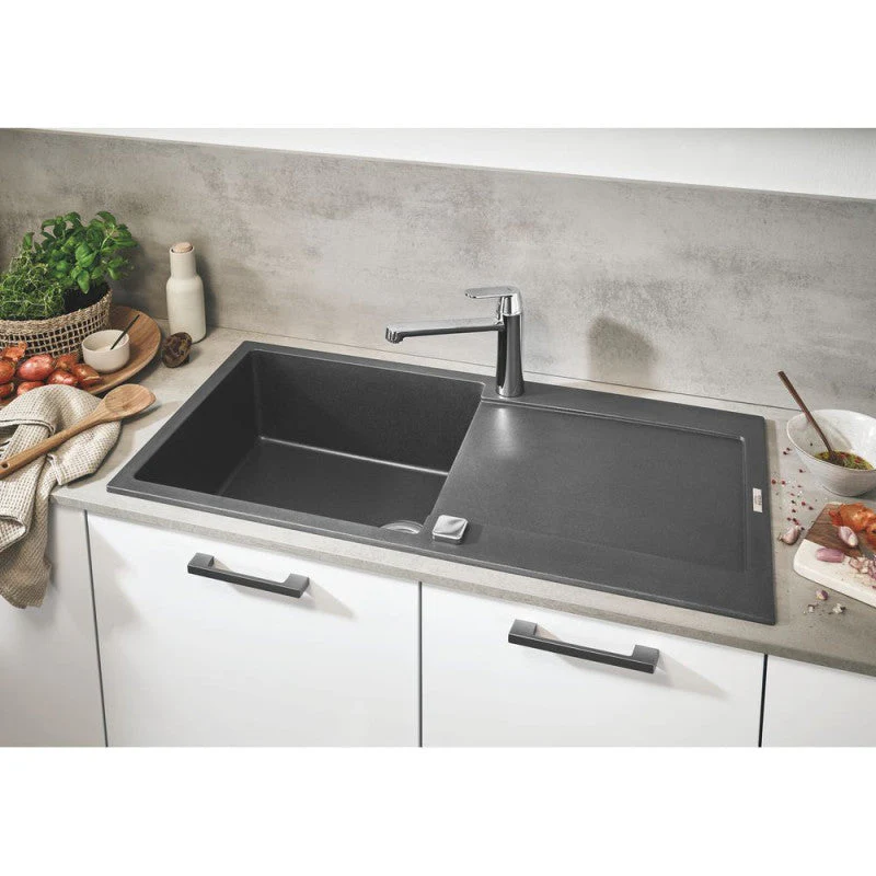 Évier K500 GROHE 31645AT0 1 bac + 1 égouttoir - gris granite - Image 4