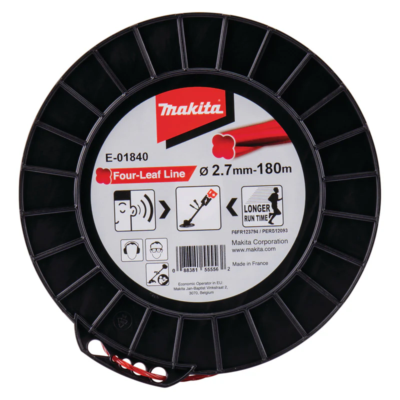 Fil nylon Trèfle torsadé MAKITA E-01840 2,7mm x 180m
