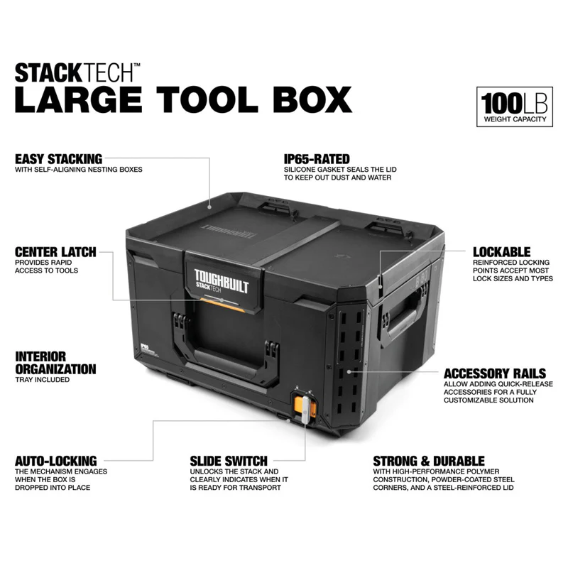 Grande boite à outils StackTech TOUGHBUILT TB-B1-B-50-BEA - Image 2