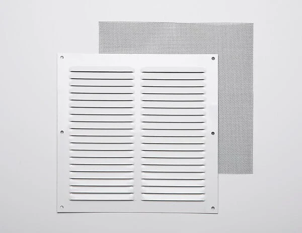 Grille d'aération aluminium blanc à visser 20x20cm