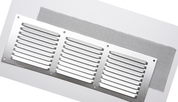 Grille d'aération aluminium mat à visser 10x30cm