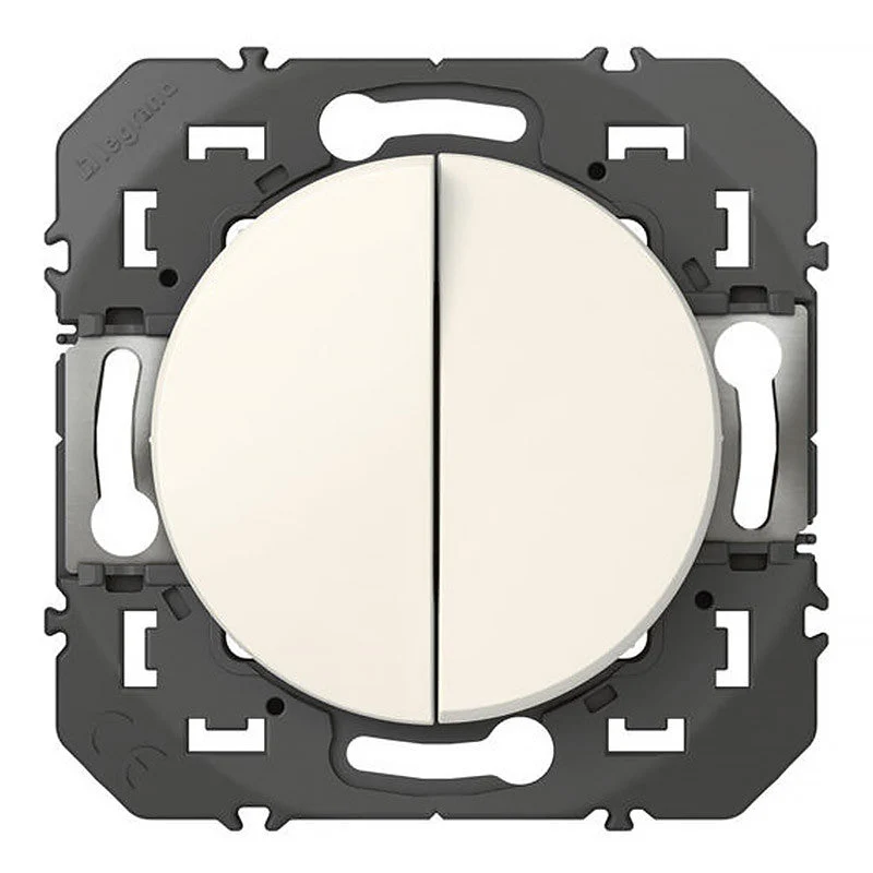 Interrupteur LEGRAND Dooxie va-et-vient 10A + poussoir 6A blanc - Image 2