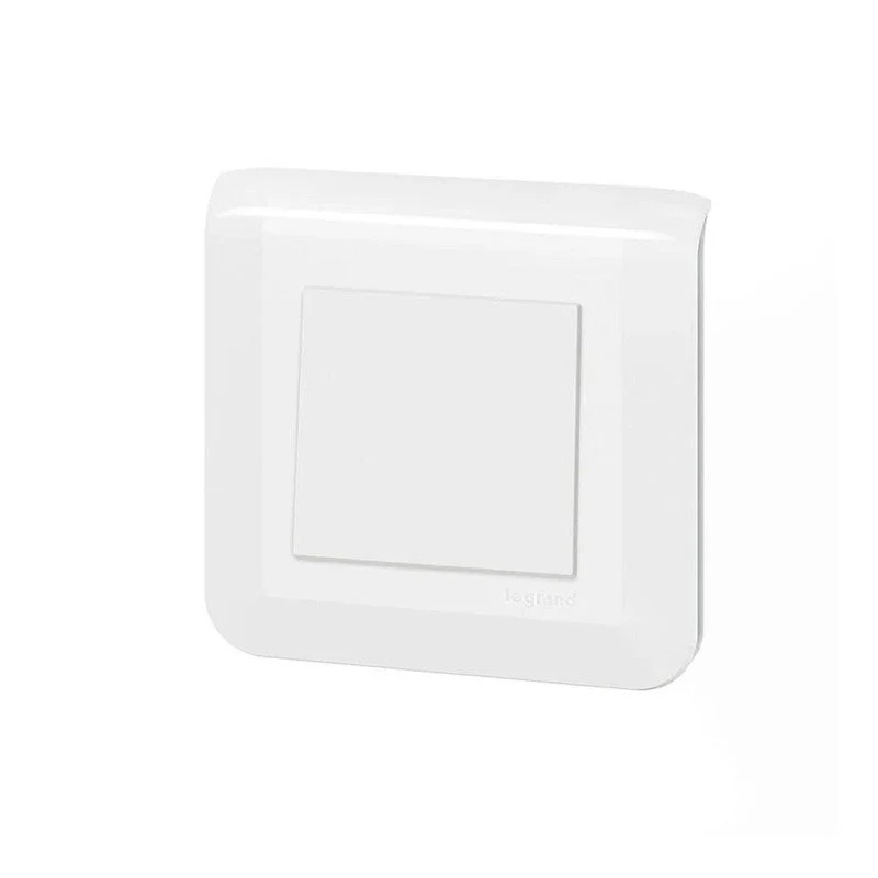 Interrupteur ou va-et-vient Mosaic 10A blanc complet avec plaque LEGRAND - Image 2
