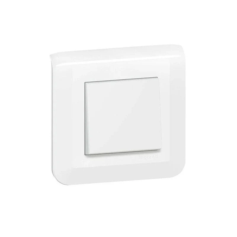 Interrupteur ou va-et-vient Mosaic 10A blanc complet avec plaque LEGRAND - Image 3