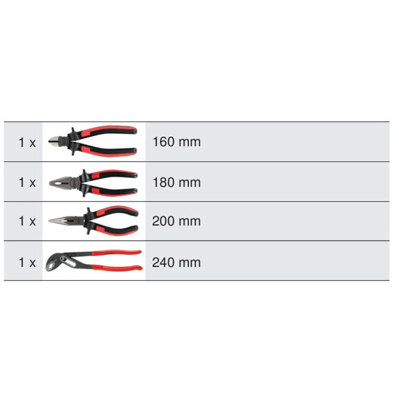 Jeu de 4 pinces ERGOTORQUE®  - KS TOOLS - 115.1004 - Image 2