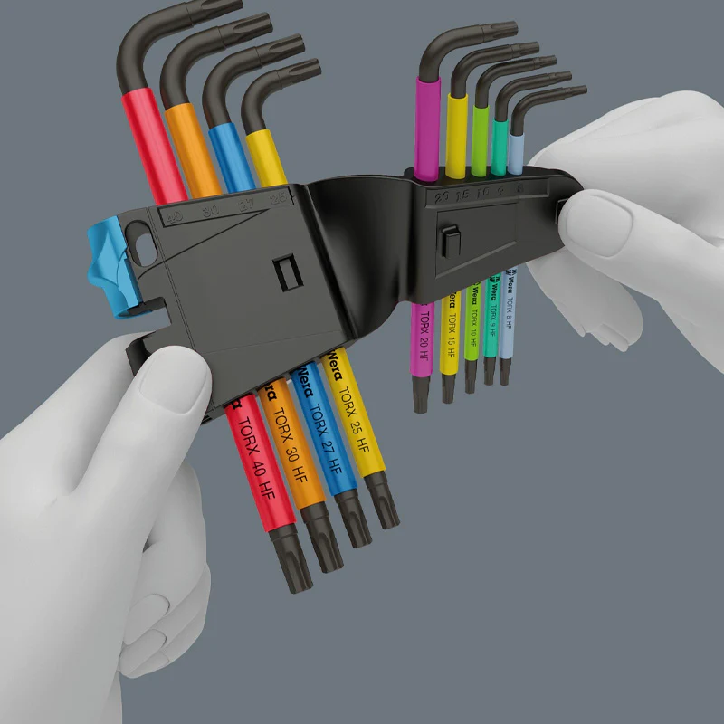 Jeu de clés torx  967/9 TX Multicolour HF 1, 9 pièces - WERA - 05024179001 - Image 2