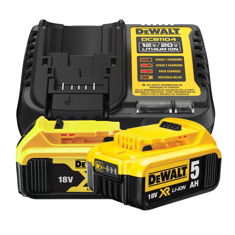 Pack 3 outils 18V DEWALT DCK355P2T-QW Brushless - Perceuse + perforateur + meuleuse + 2 batteries 5Ah Li-Ion + Coffret - Image 6