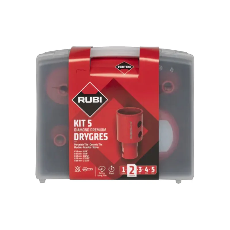 Kit de 6 trépans diamantés drygres premium - RUBI - 51929 - Image 3