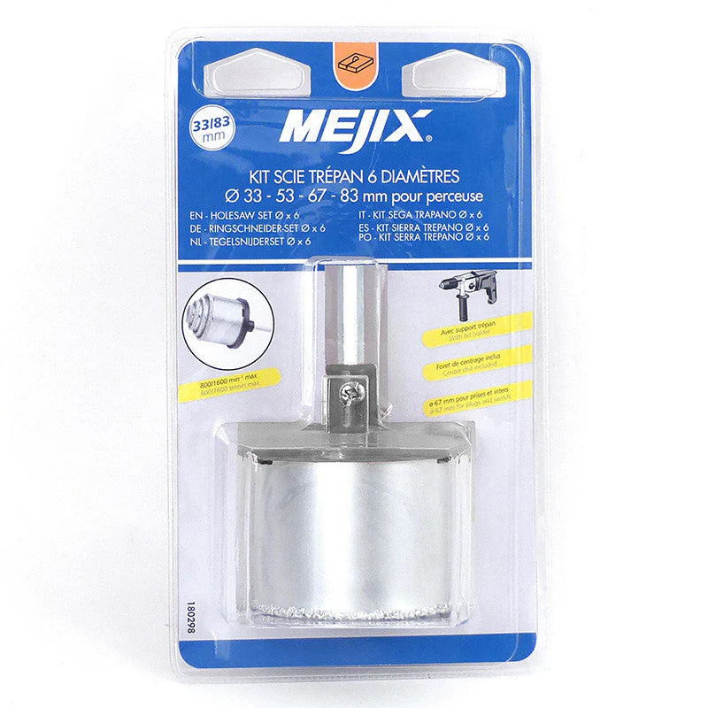 Kit scie trépan MEJIX 180298 diamètres 33/53/67/83 mm - Image 3