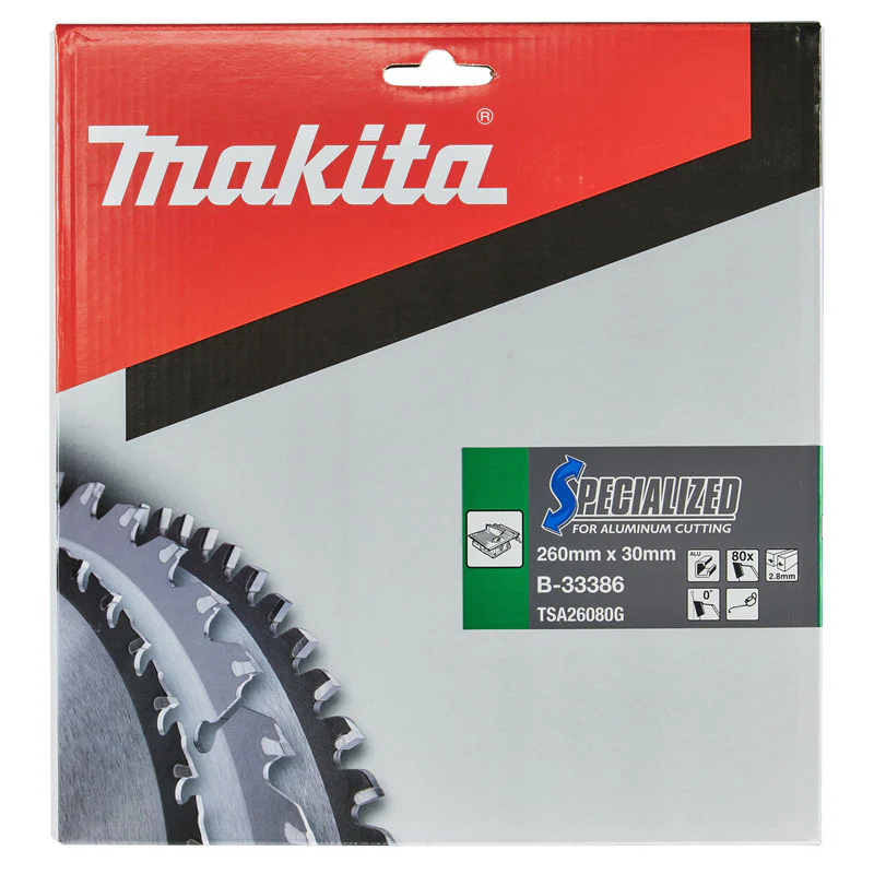Lame carbure ''Specialized'' pour aluminium, pour scies sur table MAKITA B-33386, 260/30/80 - Image 3