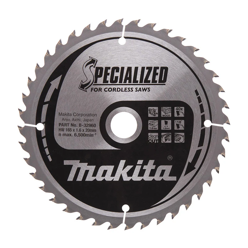 Lames Carbure "Specialized" pour Bois, pour scies circulaires à batterie MAKITA - Image 2