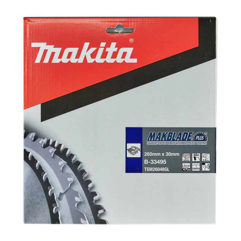 Lame de scie circulaire MAKITA B-33495, Makblade+ T.C.T, 260 x 30 mm, 48 dents, pour bois - Image 2