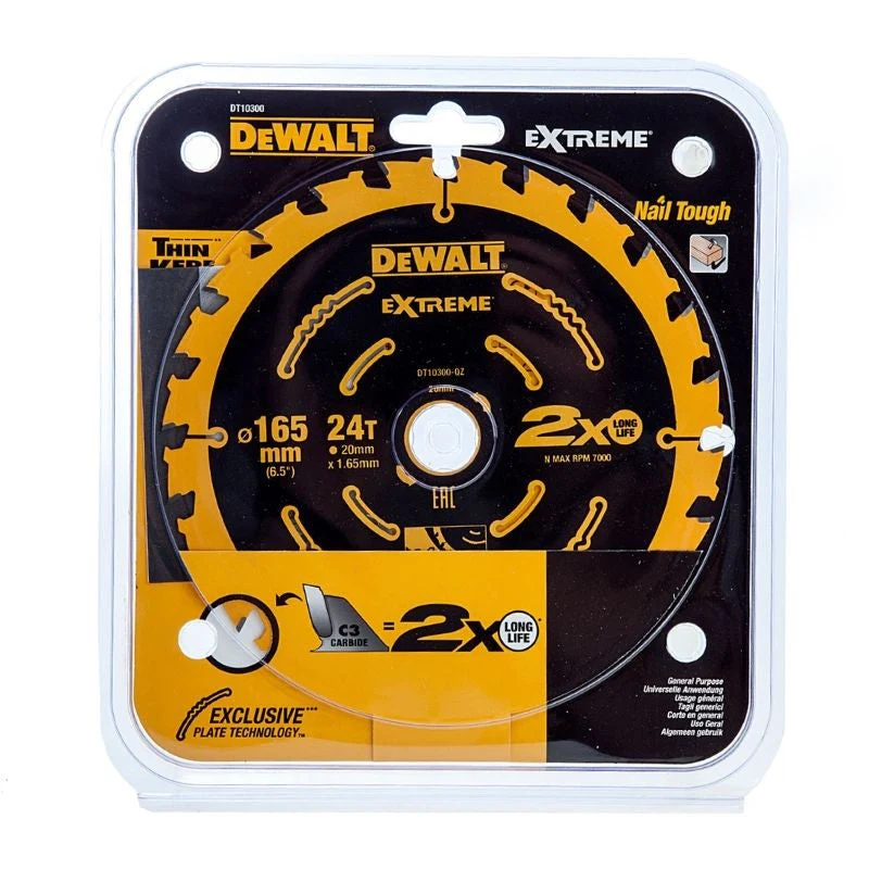 Lame de scie circulaire Ø165x20mm 24 dents DT10300-QZ - Image 2