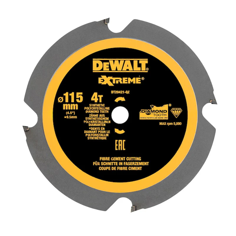 Lame de scie circulaire portative Ø115x9,5mm 4 dents DEWALT DT20421-QZ  denture diamant - Image 2