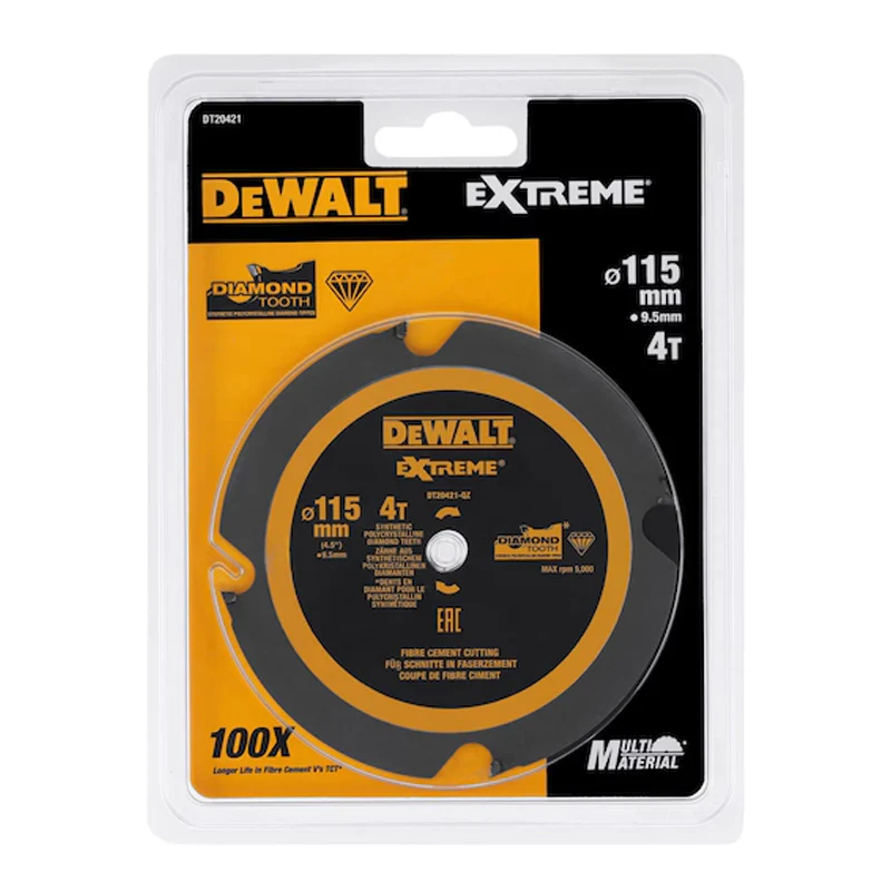 Lame de scie circulaire portative Ø115x9,5mm 4 dents DEWALT DT20421-QZ  denture diamant - Image 3