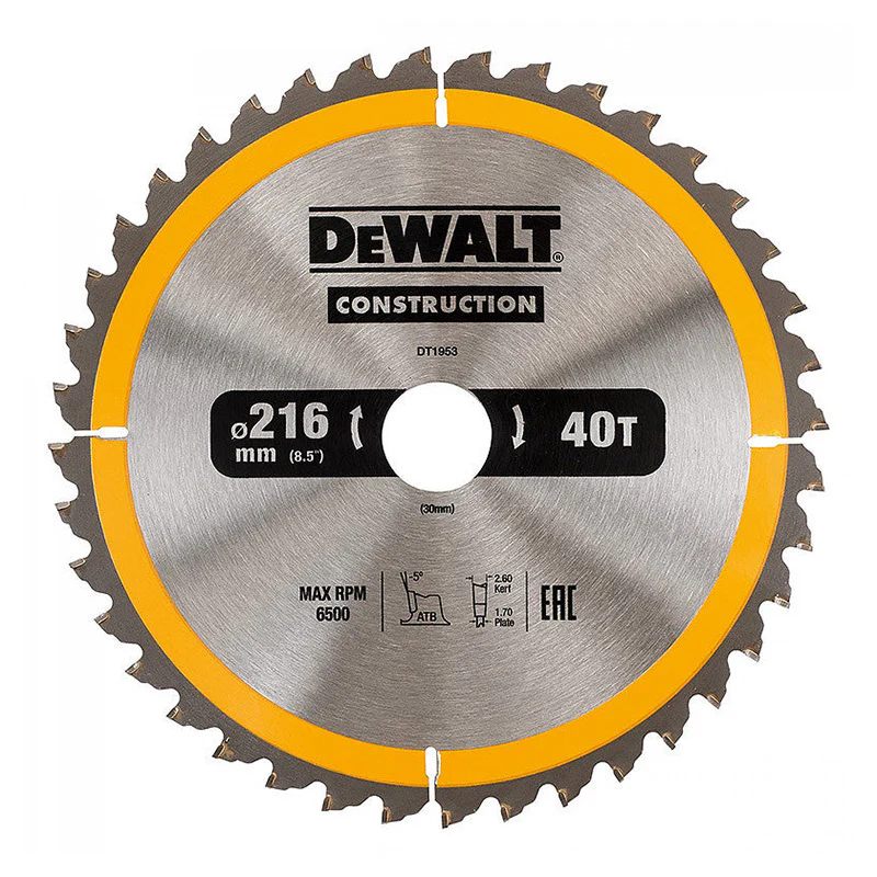 Lame de scie circulaire portative DEWALT Carbure Construction - Image 6