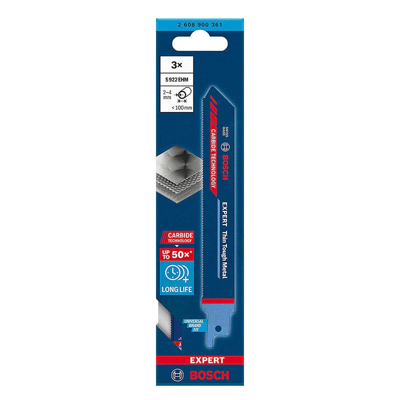 Lame de scie sabre carbure BOSCH INOX 150mm S922EHM - Image 2