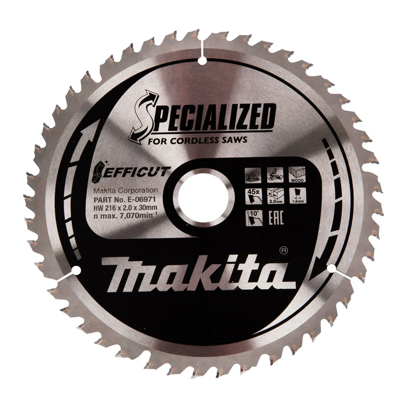 Lames carbure "EFFICUT" pour bois, pour scies radiales à batterie MAKITA - Image 5
