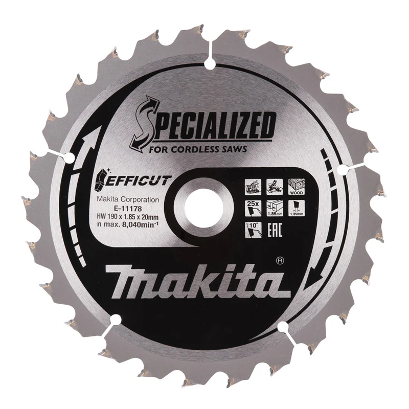 Lames carbure "EFFICUT" pour bois, pour scies radiales à batterie MAKITA - Image 8