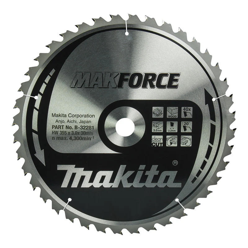 Lames carbure "MakForce", pour bois, pour scies circulaires MAKITA - Image 8