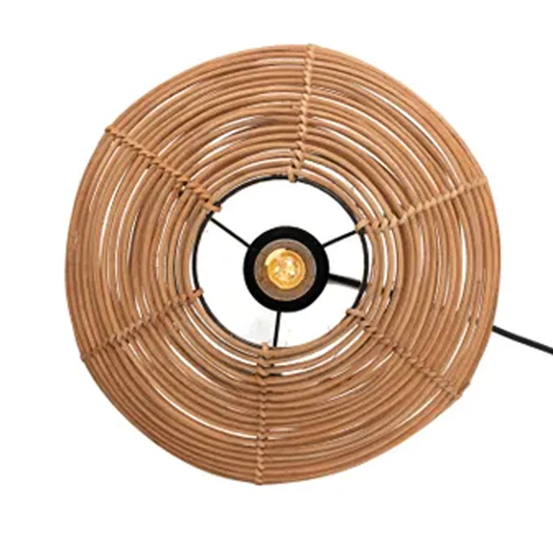 Lampe à poser Esteban en rotin - ⌀ 32 cm - marron - Image 4