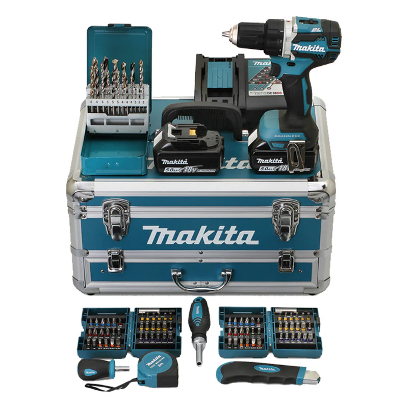 Perceuse visseuse MAKITA LXT DDF484RTX6 avec accessoires + Enceinte DMR202B - Image 2