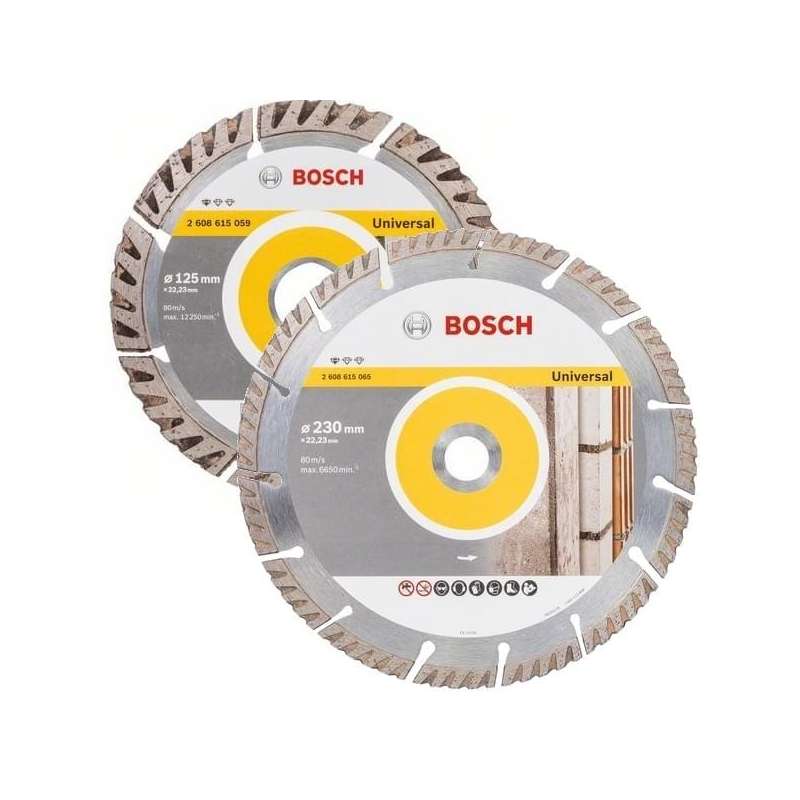 Lot de 2 disques diamant Bosch Professional 06159975H9 125mm/230mm spécial maçon - Image 2