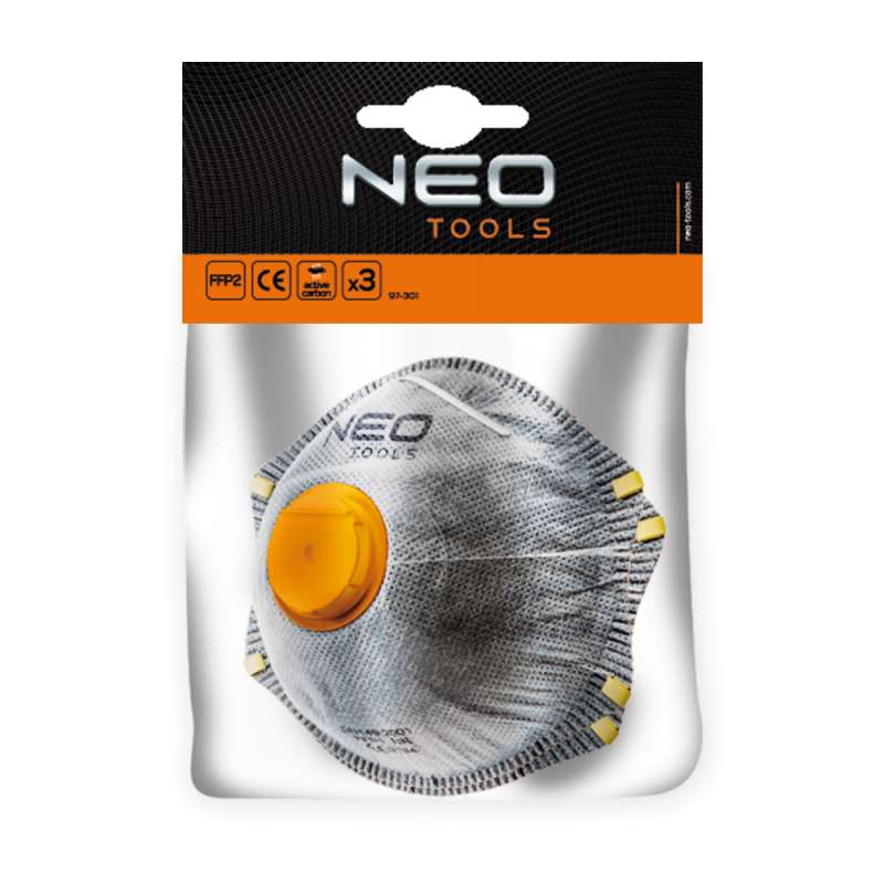 Lot de 3 Masques Anti-poussières FFP2 avec Valve NEO TOOLS 97-301 - Image 2