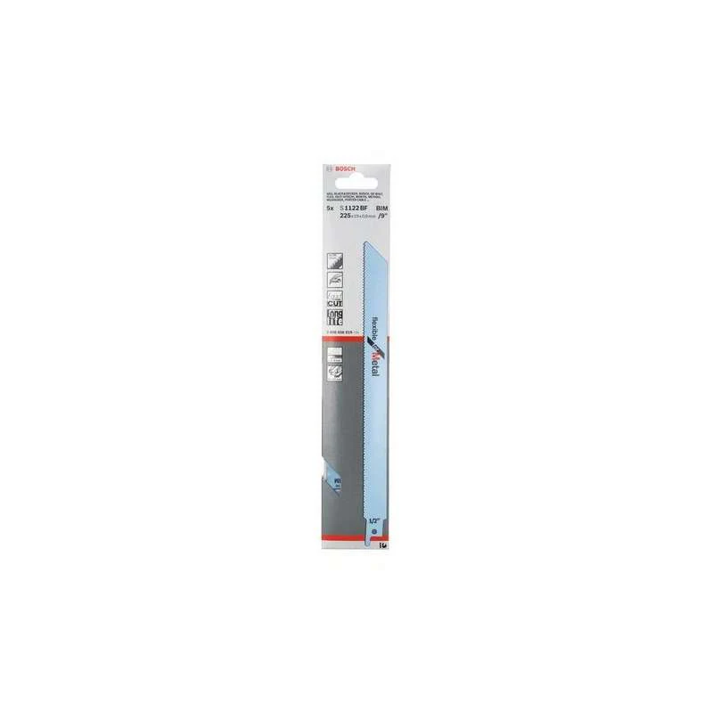 Lot de 5 lames de scie sabre S 1122 BF BOSCH 2608656019 pour métal - Image 2