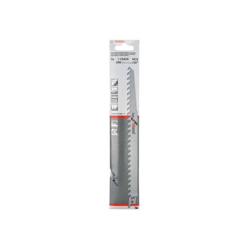 Lot de 5 lames de scie sabre S 1542 K BOSCH 2608650682 pour bois - Image 2