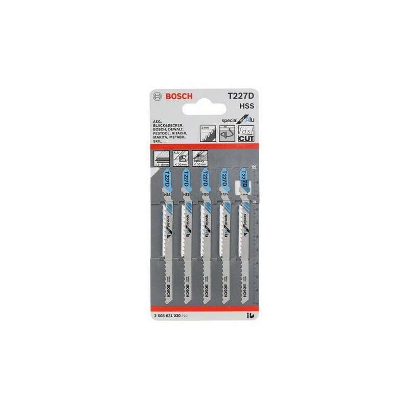 Lot de 5 lames de scie sauteuse T 227 D BOSCH 2608631030 Special for Alu - Image 2