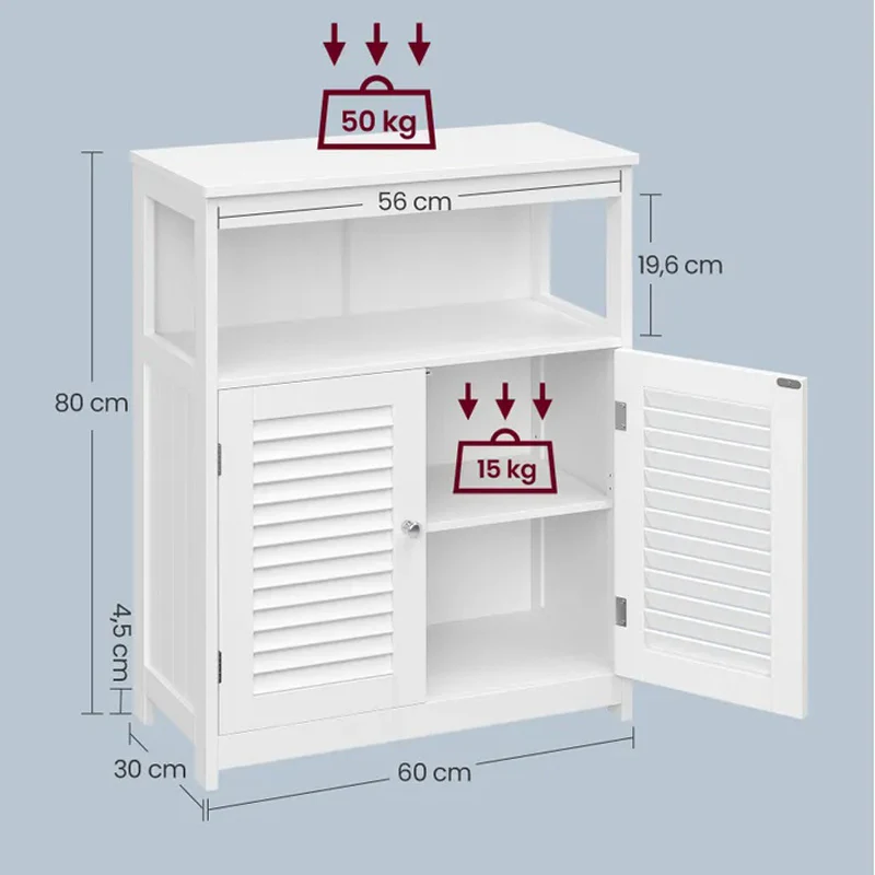 Armoire de salle de bain VASAGLE 60 x 30 x 80 cm - Image 6