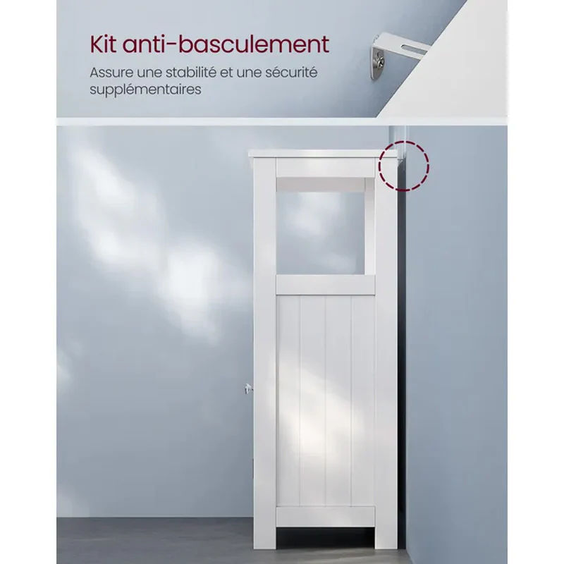 Armoire de salle de bain VASAGLE 60 x 30 x 80 cm - Image 8