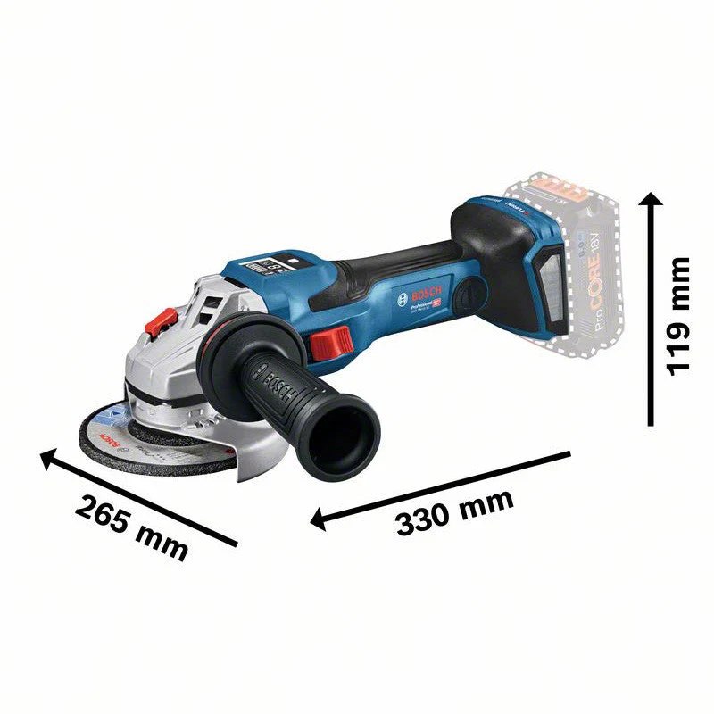Meuleuse angulaire sans-fil BITURBO BOSCH 06019H6100 - GWS 18V-15 SC Professional en L-Boxx (vendu sans batterie) - Image 3