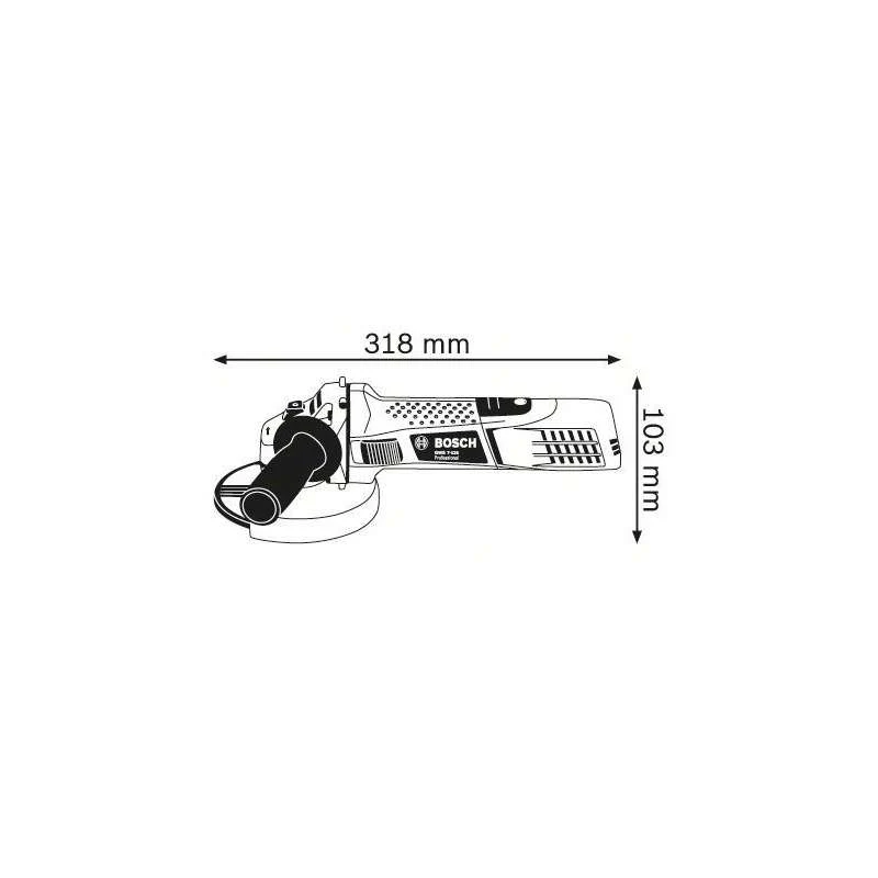 Meuleuse d'angle BOSCH 0601388108 - GWS 7-125 Professional Ø 125 mm 720 W - Image 2