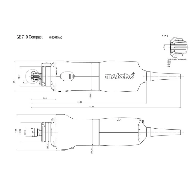 Meuleuse droite filaire GE 710 Compact METABO 600615000 - Image 3