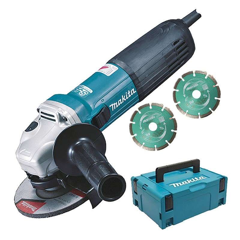 Meuleuse MAKITA GA5040RKDJ  Ø125 mm 1100 W + 2 disques DIAMAK