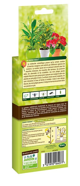 Mini-pièges jaunes pour plantes de la maison et balconnières x12 - Image 2