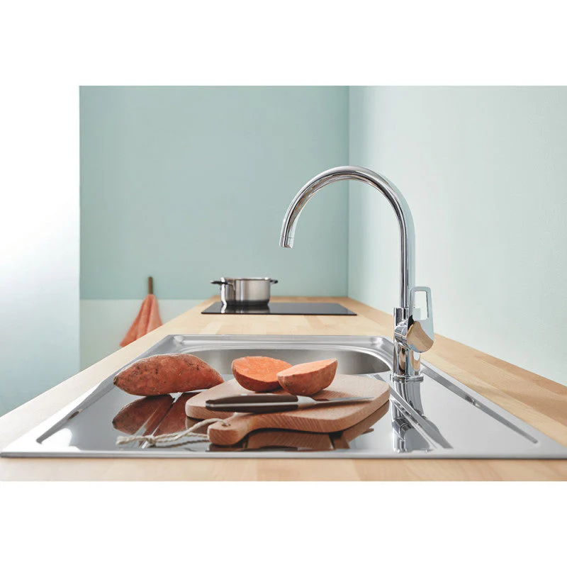 Mitigeur d'évier Bauloop 2020 GROHE 31368001 - monocommande - col de cygne - chrome - Image 4