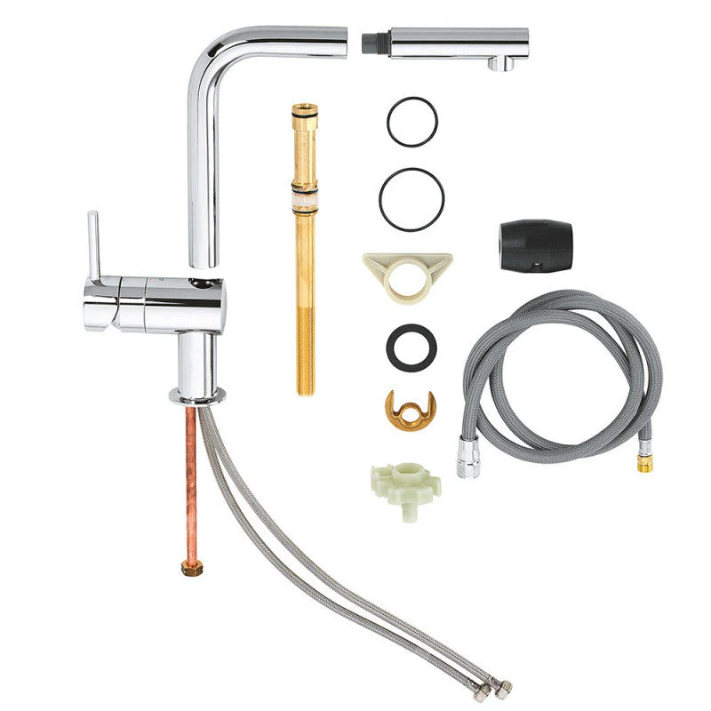 Mitigeur évier MINTA 360° GROHE 32168000 - bec haut avec mousseur extractible - chromé - Image 3