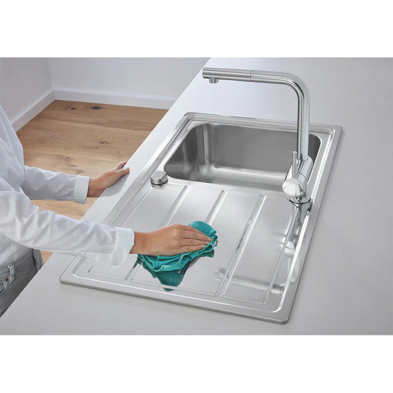 Mitigeur évier MINTA 360° GROHE 32168000 - bec haut avec mousseur extractible - chromé - Image 8
