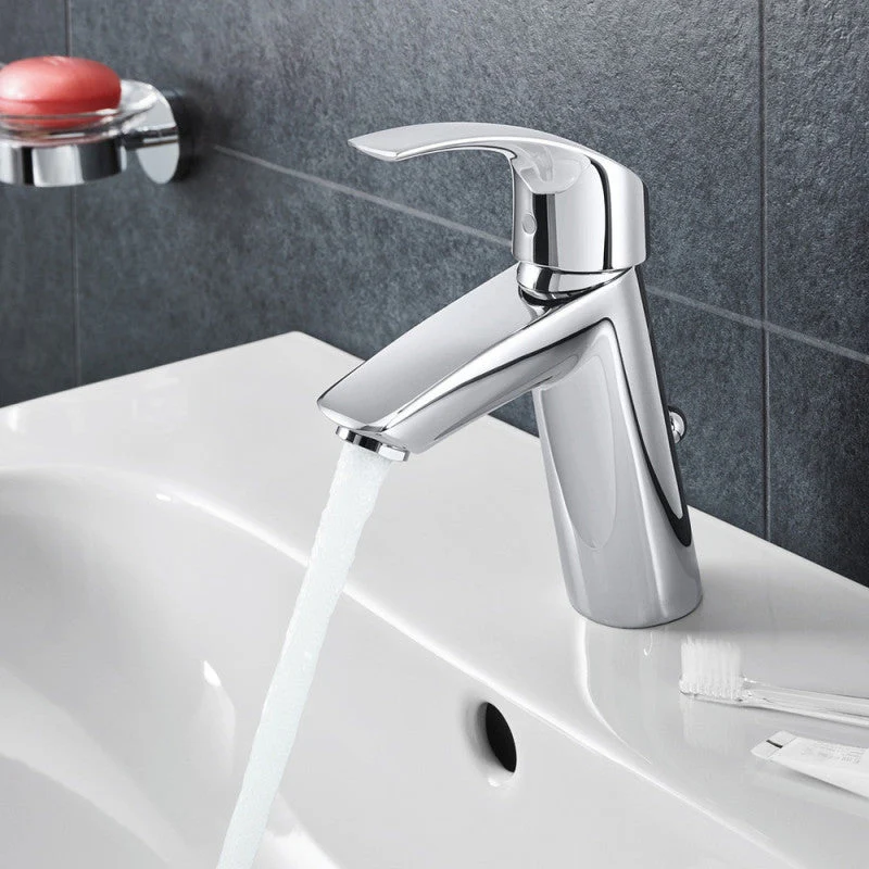 Mitigeur lavabo EUROSMART GROHE 23322001 -  taille M - bec bas - chrome - Image 4